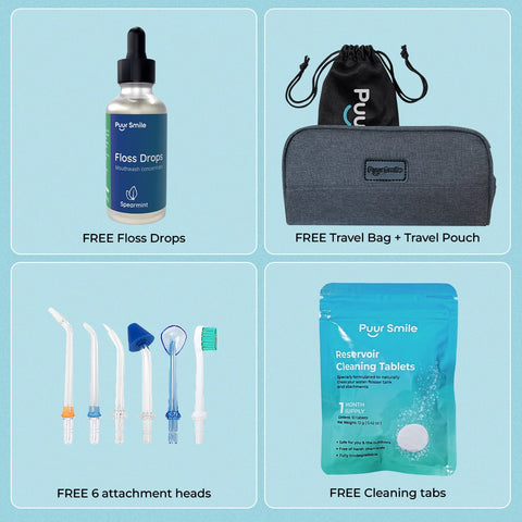 PUURSMILE WATER FLOSSER - 55% OFF CYBER MONDAY  SALE + 4 FREE GIFTS (WORTH $150)